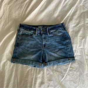 High Rise Stretch Denim Shorts (Size 4)